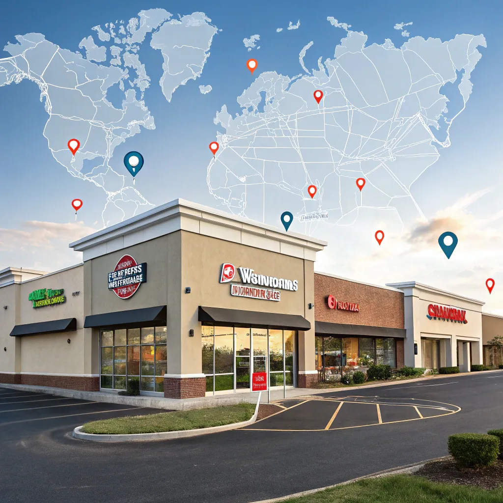 Franchise network illustration